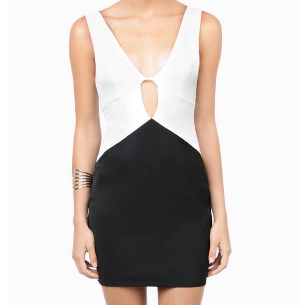 Tobi Sent with love black and white bodycon dress